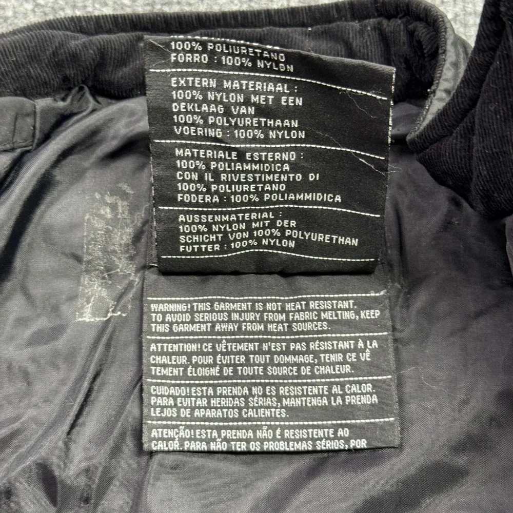 Harley Davidson Jacket Kids XS Black Orange Motorcycle Racing Full Zip Bomber